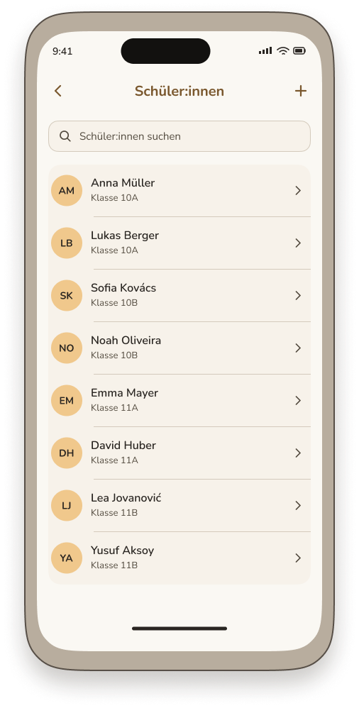 GradePad auf iOS